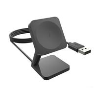 Supporto di ricarica di ricambio per Samsung Watch 8/8 Classic/Ultra/7/6/5 Pro, dock di ricarica compatto in ABS con cavo USB, stazione di ricarica rapida efficiente per viaggi a casa, nero