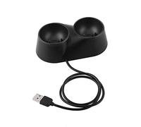 Supporto di Ricarica per Controller VR Mini USB, ezzi | Ricarica simultanea di due controller, Ingresso 5V 1-2A per Stazione di Ricarica per Move, Adatto a sessioni di gioco realtà
