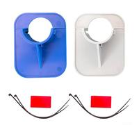 Supporto di ritenzione del tubo della piscina, confezione da 2 pezzi, base in ABS, per tubi da 26-38 mm, compatibile con le impostazioni standard di filtri per piscina fuori terra (blu + grigio)