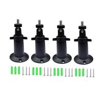 Supporto di sicurezza regolabile da parete in metallo per interno/esterno, in lega di alluminio, per telecamere di sorveglianza Arlo, Arlo Pro, Arlo Pro 2, Arlo Pro 3, Arlo Ultra (4 pezzi, nero)