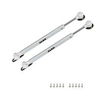 Supporto di sollevamento con ammortizzatore a gas, Confezione da 2 pistoni a gas for ante di armadietti, argento, 400 mm, 150 N, con staffe e viti.