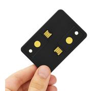 Supporto di tipo scheda per YubiKey 5 NFC e 5C NFC - Custodia protettiva Case e Holder con slot anti-perdita per portafoglio, zaino e porta carte (chiave di sicurezza non inclusa) (2 slot nero)