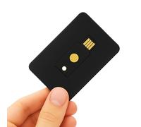 Supporto di tipo scheda per YubiKey 5 NFC e 5C NFC - Custodia protettiva Case e Holder con slot anti-perdita per portafoglio, zaino e porta carte (chiave di sicurezza non inclusa) (1 slot nero)