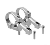 Supporto diretto per mountain bike, in lega di alluminio CNC, ricambio per forcella a doppia corona per manubrio DH Mountain Bike da 31,8 mm (argento)