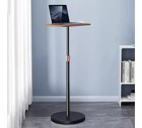 Supporto diritto del computer portatile del pavimento regolabile ergonomico con la base stabile rotonda per la scrivania o l'ufficio domestico