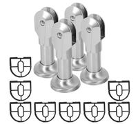Supporto Divisorio Bagno in Acciaio Inox 304, Regolabile 95-105 MM | Divisorio Bagno Pubblico e Pavimento, Base Stabile, Montaggio a Parete o Terra, 8 Guarnizioni Stile Casuale