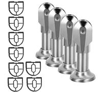 Supporto Divisorio per Bagno Pubblico in Acciaio Inox Regolabile | Intervallo 95-105mm, Sostegno Robusto Antiruggine, Leggero e Facile da Trasportare, Finitura Argento Stile Casuale