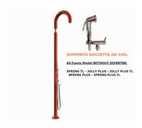 Supporto Doccetta Ottone Ricambio Originale per Docce in Resina ARKEMA compatibile con TUTTI i modelli FUNNY Arkema cromo