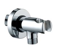 SUPPORTO DOCCIA IN OTTONE CON PRESA ACQUA PER **ROSONE TONDO ATTACCO 1/2M X 1/2M**