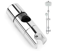 Supporto Doccia, Regolabile Ricambio Supporto Doccetta 18-25 mm ABS Cromo, Accessori Bagno Installazione Semplice per barra scorrevole cromato Saliscendi