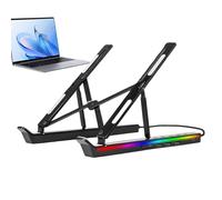 Supporto docking per laptop, supporto di raffreddamento pieghevole USB per tablet e tablet | Supporto per docking station RGB - Ricarica e monitor dello schermo del computer da ufficio