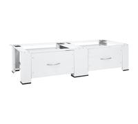 vidaXL Supporto Doppio Lavatrice e Asciugatrice con Cassetti Bianco