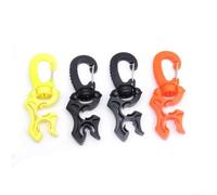 Supporto doppio per tubo con clip per una gestione efficiente dell'attrezzatura, contiene due tubi, meccanismo a scatto facile (nero, 10 x 10 mm)