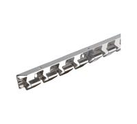 Supporto e Piastre Per Strisce Telo Pvc Trasparente, Profilo Gancera Inox - Accessori: Profilo INOX MT 1,96