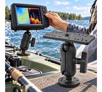 Supporto ecoscandaglio per Lowrance Elite FS 9, snodo 360° per Kayak | Braccio a doppio snodo, manopola di bloccaggio e piastra preforata per regolare il display sul kayak.