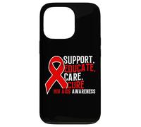 Supporto Educare Cura Cura HIV AIDS Nastro Rosso Infezione da HIV Custodia per iPhone 13 Pro