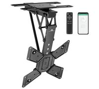 Supporto elettrico a soffitto Maclean per TV, supporto TUYA, max VESA 600x400, 90st girevole, 23"-65", 30kg, MC-491