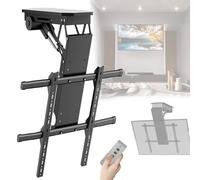Supporto elettrico per TV da soffitto per schermi da 32 a 70"/50 a 90", supporto per TV a tetto inclinato motorizzato, regolazione dell'angolo di 0-85°, con telecomando e interruttore, 50-90 pollici