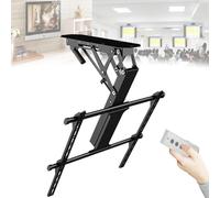 Supporto elettrico ribaltabile per TV da 32-65 pollici, staffa a soffitto motorizzata con telecomando, design a discesa retrattile, angolo regolabile