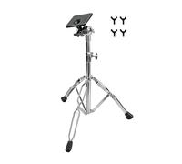 Supporto elettronico di montaggio con piastra, supporto per tamburo a doppio rinforzo per strumenti a percussione pad campione/multipad, cromato
