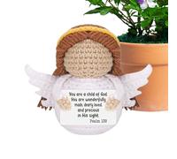 Supporto emotivo all'uncinetto, angelo come fonte di ispirazione, decorazione all'uncinetto, accessori motivazionali per compleanno, insegnante, scrivania, decorazione per la casa