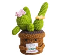 Supporto Emotivo Fatto A Mano Del Filo Di Cactus Positivo A Mano Decorativo | Giocattolo Di Cactus A Maglia Perfetta Per La Scrivania Libreria In Fiamme Pianta In Vaso A Maglia A | Viaggio Di Med