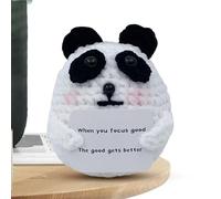 Supporto emotivo Panda Gancio,Crochet Panda Doll - Ornamento animale a maglia di supporto per insegnante,Panda Doll Crochet Figure Sala Studio, Camera da, Ingresso auto