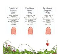 Supporto emotivo Willy, simpatico e divertente biglietto d'auguri tascabile con abbraccio, decorazione da scrivania, supporto emotivo e biglietti d'auguri con energia positiva for amici e familiari (3