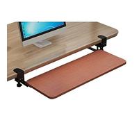 Supporto ergonomico da scrivania per il polso e vassoio per tastiera in legno, capacità di carico 25 kg, ripiano scorrevole per tastiera sotto la scrivania, supporto per tastiera rimovibile, comodo