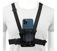 Supporto ergonomico per cinturino pettorale per supporto per cellulare, imbracatura regolabile con staffa a gancio a J per sgancio rapido, f