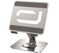 Supporto ergonomico per laptop con base girevole a 360°, supporto regolabile per scrivania o viaggi, migliora la ventilazione del calore