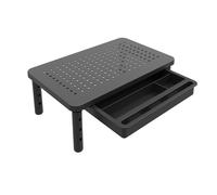 Supporto ergonomico per monitor, piattaforma metallica ventilata per rialzo regolabile in altezza del monitor del computer, perfetto per l'ufficio e