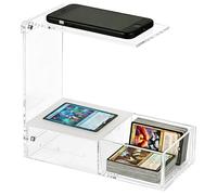 Supporto ergonomico per scanner di carte, in acrilico, trasparente, per un'identificazione rapida, divisore staccabile per carte senza maniche e senza maniche, 23,9 x 11,4 x 23,1 cm