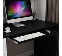 Supporto ergonomico per tastiera e mouse scorrevole sotto la scrivania, accessorio per computer salvaspazio per ufficio, regolabile, nero, 60 cm, supporto per un maggiore comfort