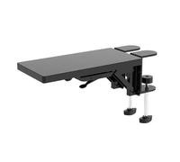 Supporto Ergonomico Poggia Braccio Bracciolo attaccabile for scrivania, computer, tavolo, supporto for braccio, tappetini for mouse, poggiapolsi, estensore for protezione mani e spalle(Black)