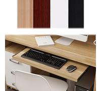 Supporto ergonomico regolabile in legno per tastiera sotto la scrivania, supporta 25 kg di poggiapolsi, perfetto per mouse e tastiera del computer, soluzione salvaspazio per casa e ufficio
