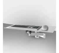 Supporto ergonomico regolabile per tastiera - Supporto da parete in lega di alluminio per casa e ufficio, salvaspazio, con gestione dei cavi