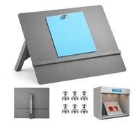 Supporto espositivo magnetico standard 45° per confronto colori, light box | Tutto in metallo, bordo di appoggio pieghevole, per la valutazione cromatica di tessili e materiali per stampa e tintura