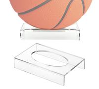 Supporto espositivo per pallone da calcio - Set di 2 pezzi di supporto per riporre oggetti in acrilico trasparente - deposito espositivo | per ufficio negozio al dettaglio decorazione bar