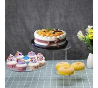 Supporto espositivo trasparente in acrilico per torte, biscotti e ciambelle, vassoio per dessert per matrimoni, feste di compleanno e mostre di dolci A,B,C,D,Insieme ABC,Imposta ABCDColore unicoPMMA