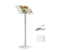 Supporto Espositore, Espositore per informazioni,Porta menù ristorante, Supporto da pavimento per menu （argento）