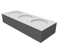 Supporto Espositore Triplo 40mm per Miniature Games Workshop Warhammer Incassato