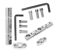 Supporto Estensore per Specchietto Moto in Lega di Alluminio Cnc | Barra Decorativa Argentata, per Manubri e Viaggi Notturni, Consente Luce Aggiuntiva e Uso Navigazione