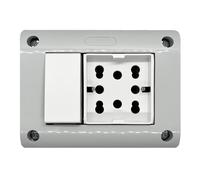 Supporto esterno presa multistandard 3 moduli IP40 Externa IP40 4B.IP40.H21.CU