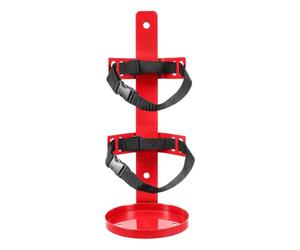 Supporto Estintore a Parete Cinghia Regolabile per 2-4 Kg | Ferro e Poliestere, Fori Preforati Ferramenta Inclusa, Montaggio Rapido su Parete per Ingresso e Garage