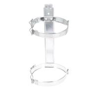 Supporto Estintore in Ferro Argento, Struttura Stabile 5 Kg | Finitura Lucida, Design Semplice e Ordinato, senza Odore, Montaggio a Parete per Accessori Antincendio