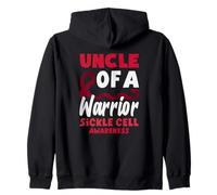 Supporto familiare per la consapevolezza delle Cellule falciformi dello Zio di Un Guerriero Felpa con Cappuccio