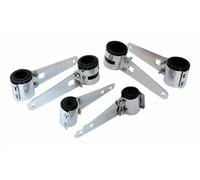 Bike It Supporto Faro Anteriore Cromo Avvolgente Gomma 30-38MM