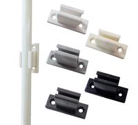 Supporto Ferma Asta di Manovra in PVC Resistente - Fissaggio Sicuro al Muro - Colore: Grigio