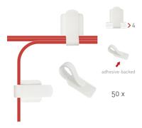 LTC 3120 PRO - Portacavo in velcro, 50 pezzi, bianco